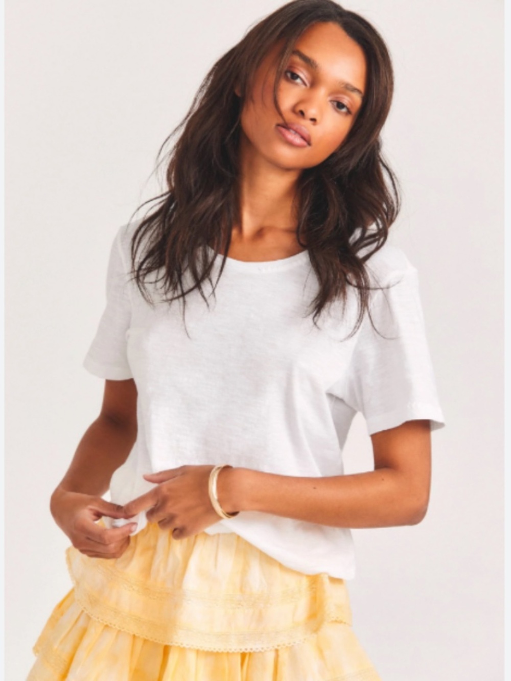 LoveShackFancy Calix Cotton Tee